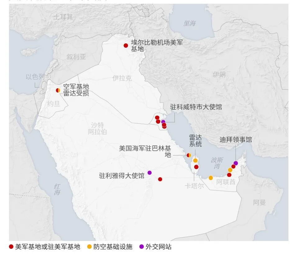 ▎遭受袭击的美国中东军事基地。图源:纽约时报